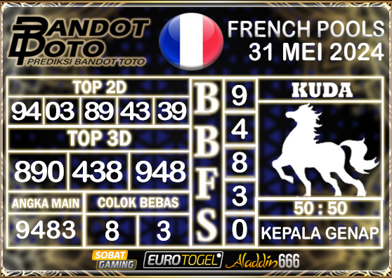 Prediksi Togel French Pools 31 MEI 2024