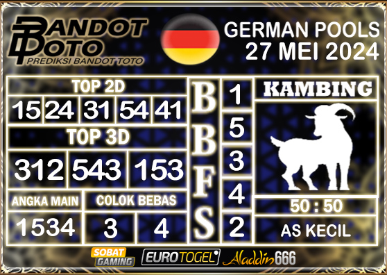 Prediksi Togel German Pools 27 MEI 2024