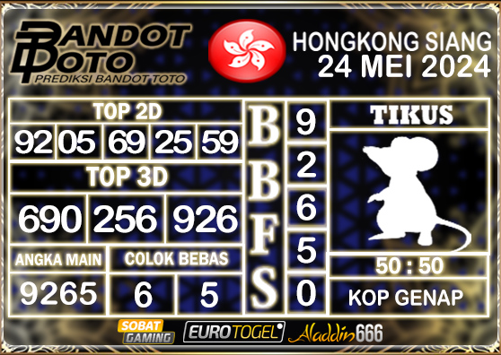 Prediksi Togel HK Siang 24 MEI 2024