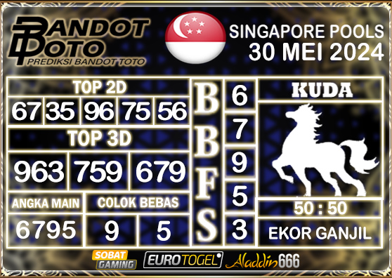 Prediksi Togel Singapore Pools 30 MEI 2024