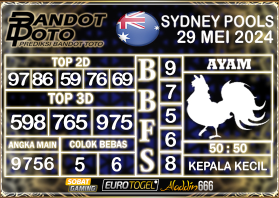 Prediksi Togel Sydney Pools 29 MEI 2024