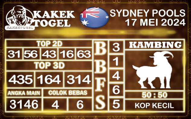 Prediksi Togel Sydney Pools17 Mei 2024