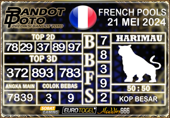 Prediksi Togel French Pools 21 Mei 2024