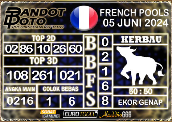 Prediksi Togel French Pools 05 JUNI 2024