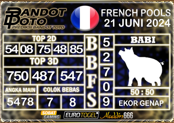 Prediksi Togel French Pools 21 JUNI 2024