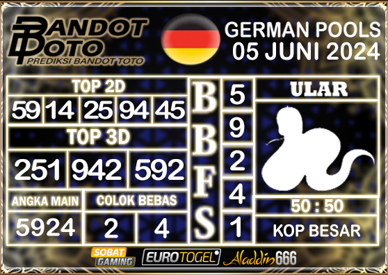 Prediksi Togel German Pools 05 JUNI 2024