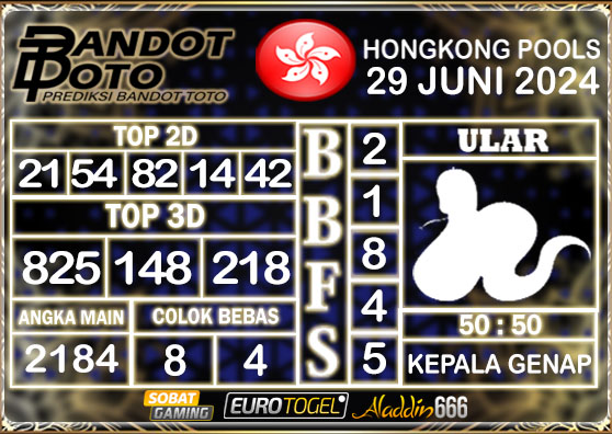 Prediksi Togel Hongkong Pools 29 JUNI 2024