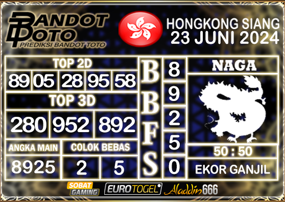 Prediksi Togel HK Siang 23 JUNI 2024