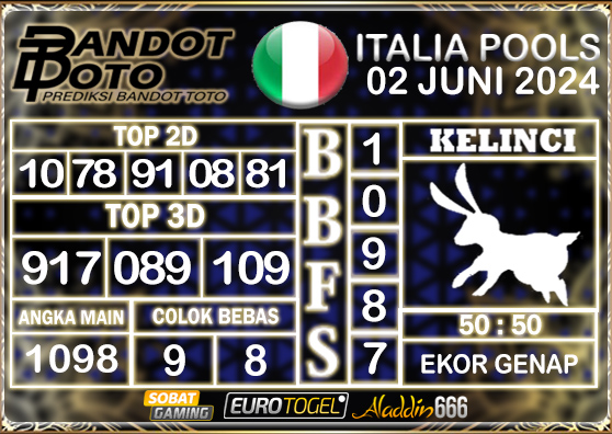 Prediksi Togel Italia Pools 02 MEI 2024