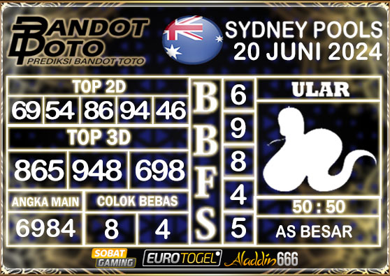 Prediksi Togel Sydney Pools 20 JUNI 2024