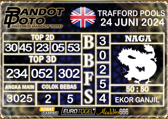 Prediksi Togel Trafford Pools 25 JUNI 2024