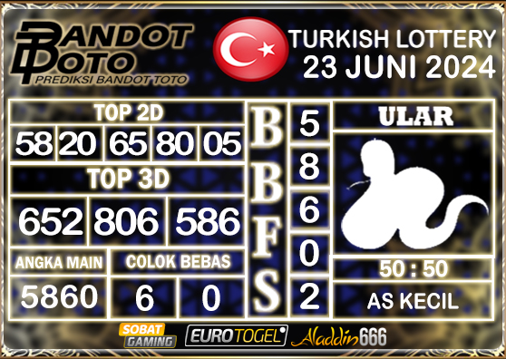 Prediksi Togel Turkey Pools 23 JUNI 2024