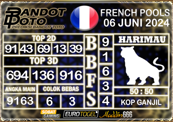 Prediksi Togel French Pools 06 JUNI 2024