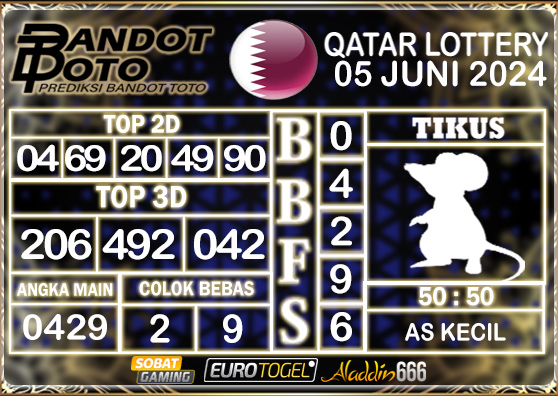 Prediksi Togel Qatar Lottery 05 JUNI 2024