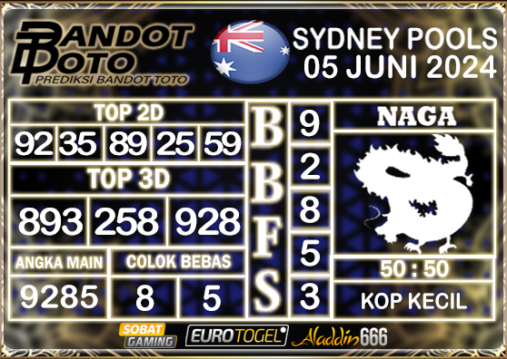 Prediksi Togel Sydney Pools 05 JUNI 2024