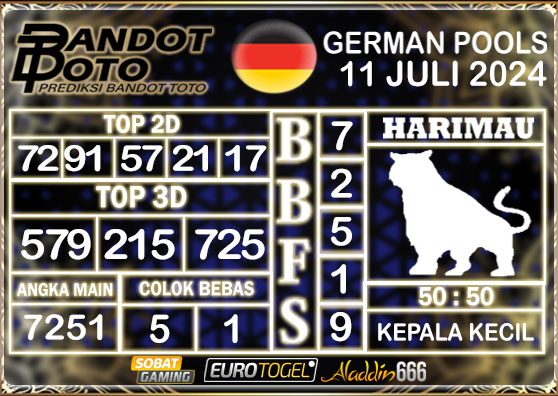 Prediksi Togel German Pools 11 Juli 2024