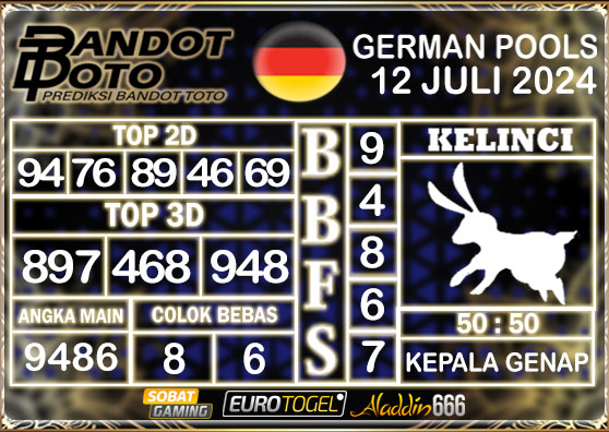 Prediksi Togel German Pools 12 Juli 2024