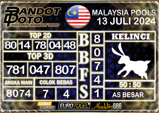 Prediksi Togel Malaysia 13 Juli 2024