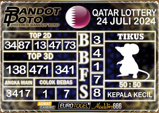 Prediksi Togel Qatar Lottery 24 Juli 2024