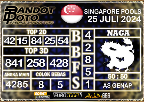 Prediksi Togel Singapore Pools 25 Juli 2024