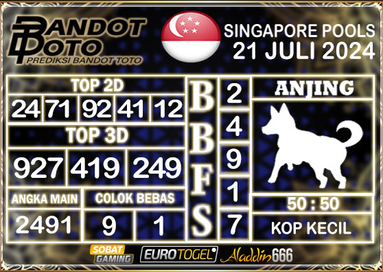 Prediksi Togel Singapore Pools 21 Juli 2024