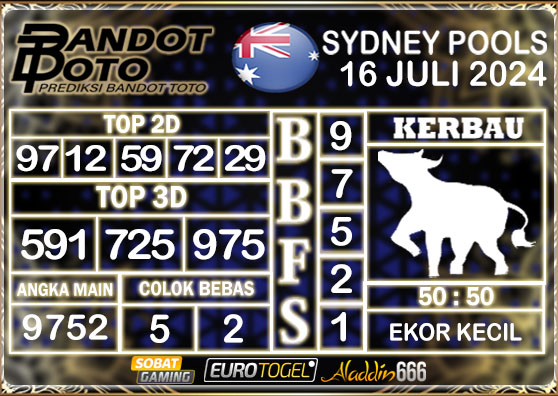 Prediksi Togel Sydney Pools 16 Juli 2024