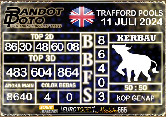 Prediksi Togel Trafford Pools 11 Juli 2024