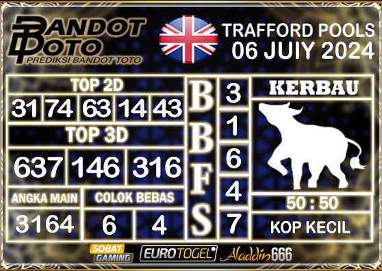 Prediksi Togel Trafford Pools 06 Juli 2024