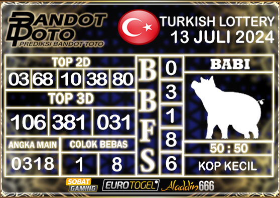 Prediksi Togel Turkey Pools 13 Juli 2024