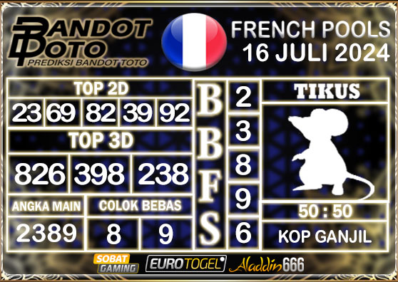 Prediksi Togel French Pools 16 Juli 2024