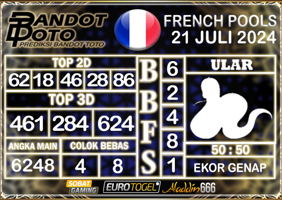 Prediksi Togel French Pools 21 Juli 2024