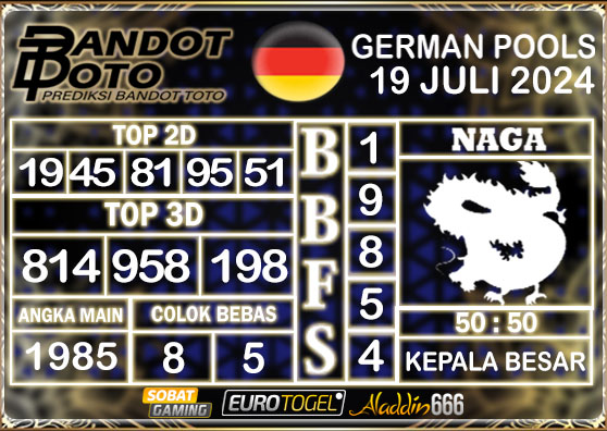 Prediksi Togel German Pools 19 Juli 2024