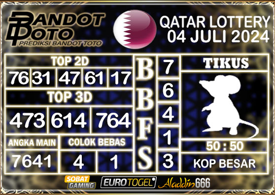 Prediksi Togel Qatar Lottery 04 Juli 2024