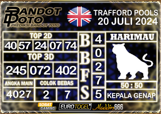 Prediksi Togel Trafford Pools 20 Juli 2024