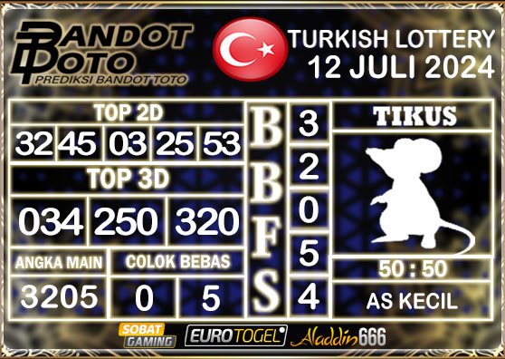 Prediksi Togel Turkey Pools 12 Juli 2024