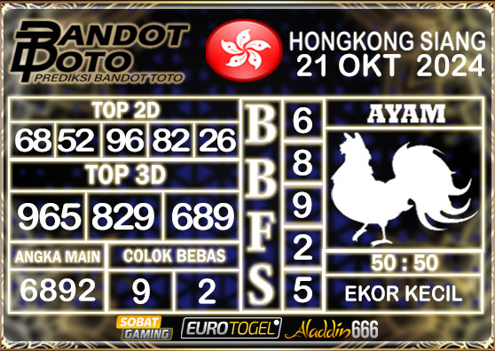 Prediksi Togel HK Siang 21 OKTOBER 2024